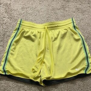 Nike Vibrant Yellow Mesh Dry Fit Shorts SZ Small